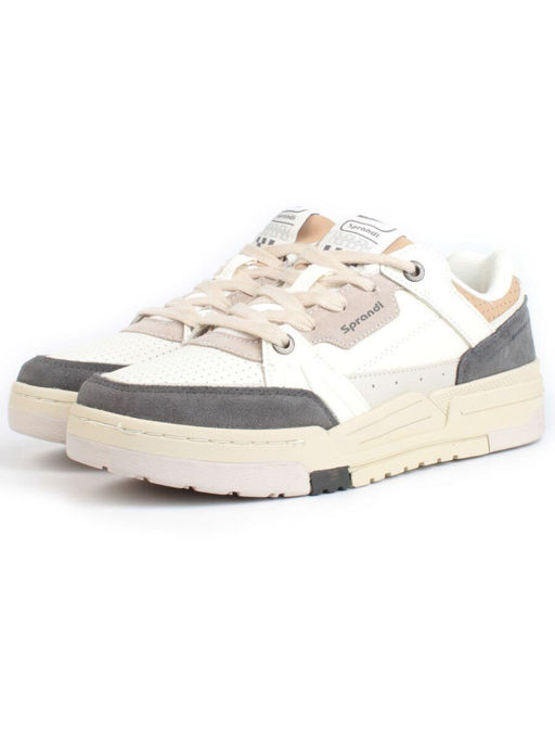 05-P232-1 DK. GRAY/BEIGE Кроссовки женские (натуральная замша, искусственная кожа)