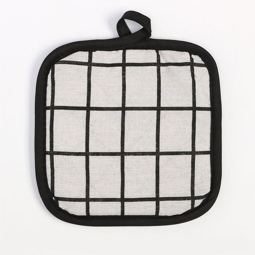 Прихватка Доляна Клетка цв.белый 17*17 см 100% п/э  фото 2
