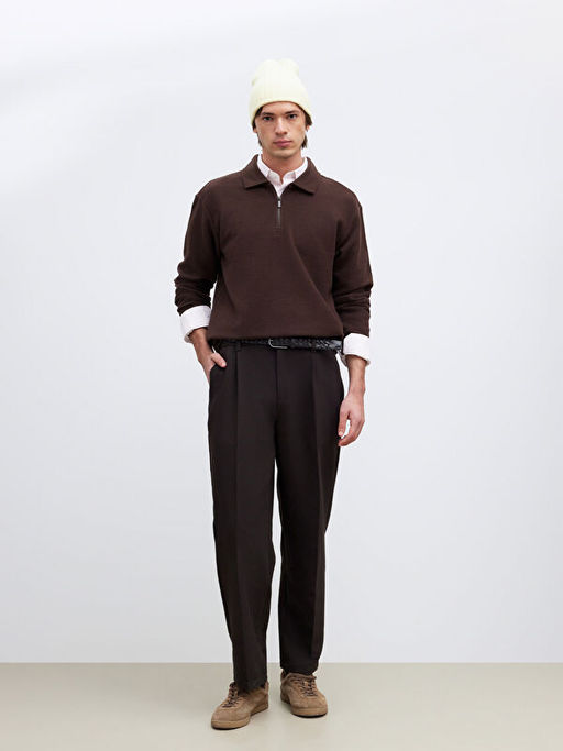 Polo Yaka Erkek Sweatshirt