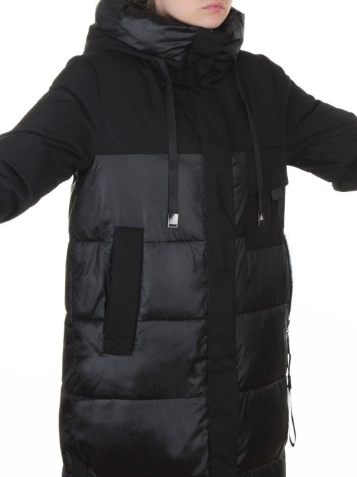 A81 BLACK Пальто зимнее женское (200 гр. холлофайбер)