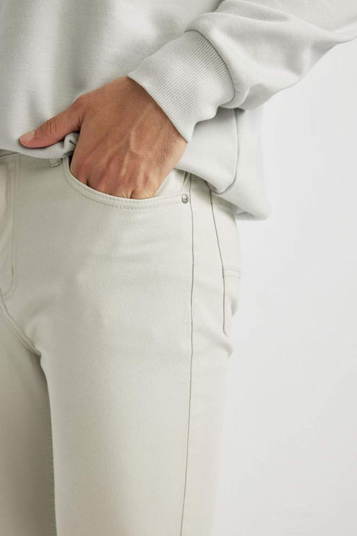 Узкие брюки-чинос из габардина и парусины - Defacto фото 6