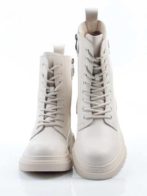 04-PAT159-2Z MILK Ботинки зимние женские (натуральная кожа, 100% шерсть)