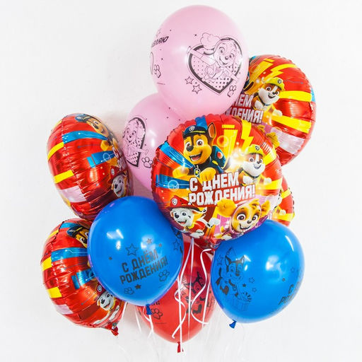 Шар воздушный фольгированный 18" «Щенячий Патруль. Дружная команда», круг