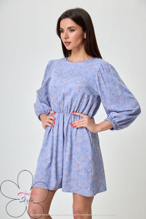 Платье ANELLI 1235 голубой