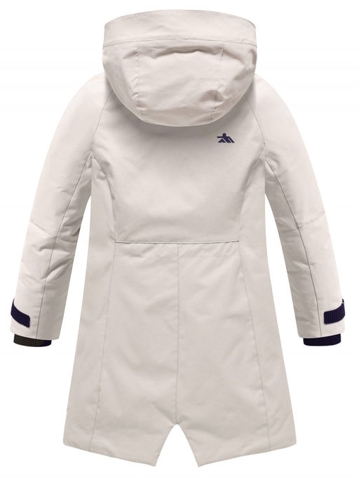 Парка зимняя подростковая для девочки с капюшоном бежевого цвета 9538B - Valianly фото 9