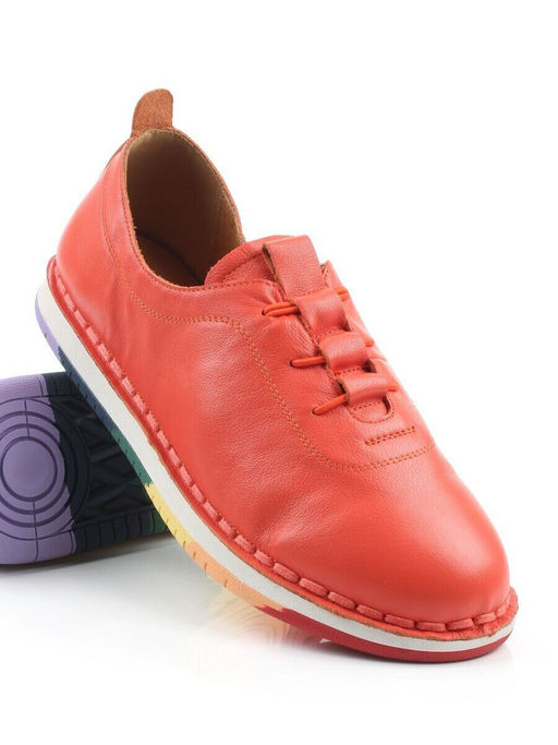 03-XKL23-018 CORAL Полуботинки женские (натуральная кожа)