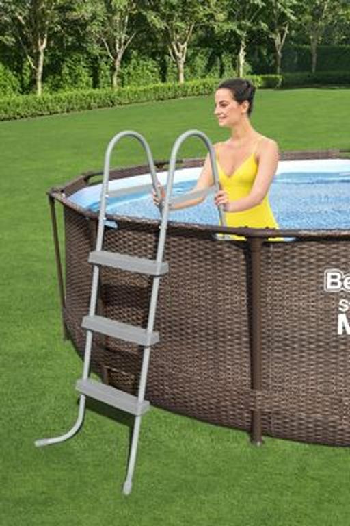 Бассейн на опорах Ротанг 366х100 см (фильтр-насос 2,0 м3/ч, лестница) Bestway  фото 3