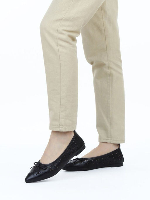 06-7388-66A BLACK Туфли летние женские "Лодочки" (натуральная кожа)