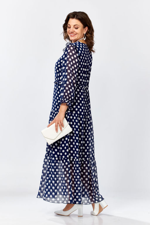 Платье LADY SECRET 25301 мультиколор (синий-горох)