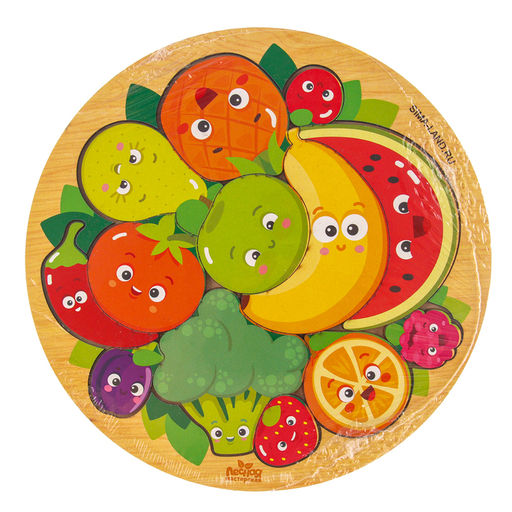 Рамка - вкладыш «Фруктики», 13 деталей, 20 × 20 см