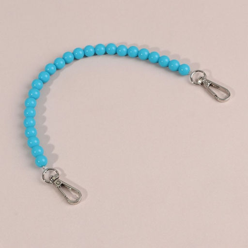 Ручка для сумки, бусы, d = 10 мм, 30 см, цвет голубой - Арт узор фото 2