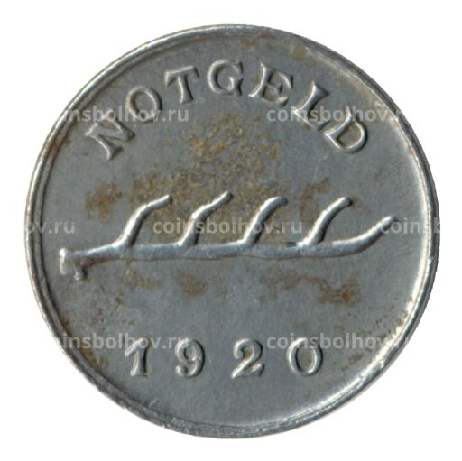 2 пфеннига 1920 года Германия Нотгельд (Мергентхайм)