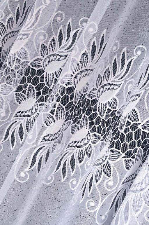 Арт. 311260/250, класс ЛЮКС, цвет белоснежный, рисунок выткан фактурно, ГОТОВЫЕ ШТОРЫ, ширина 500 см x высота 250 см (на шторной ленте)