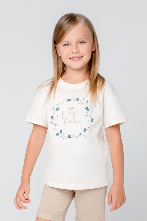 КР 301995/айвори фуфайка (футболка) для дев - Crockid фото 5