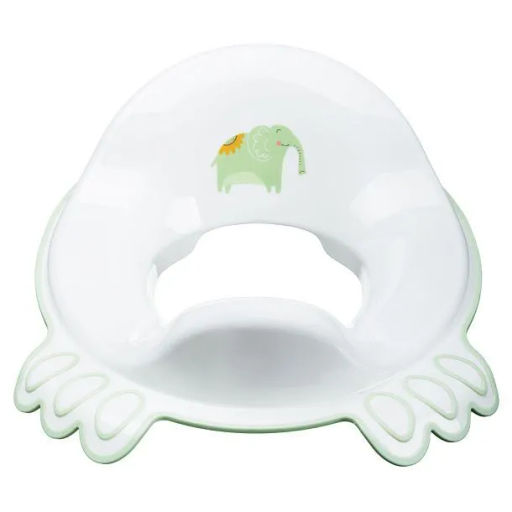 Набор: НАКЛАДКА НА УНИТАЗ ДЕТСКАЯ С ДЕКОРОМ (Зелёный)+ПОДСТАВКА ДЕТСКАЯ (Зеленый)