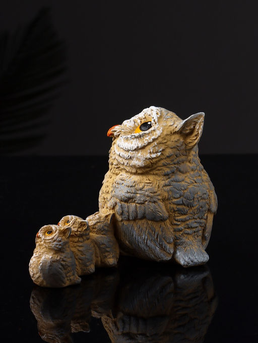 Фигурка полистоун «Сова и три совёнка», 8.3×12.5×6.5 см