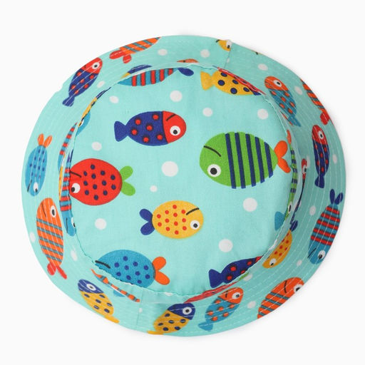 Панама детская KAFTAN «Рыбки», размер 48, голубая