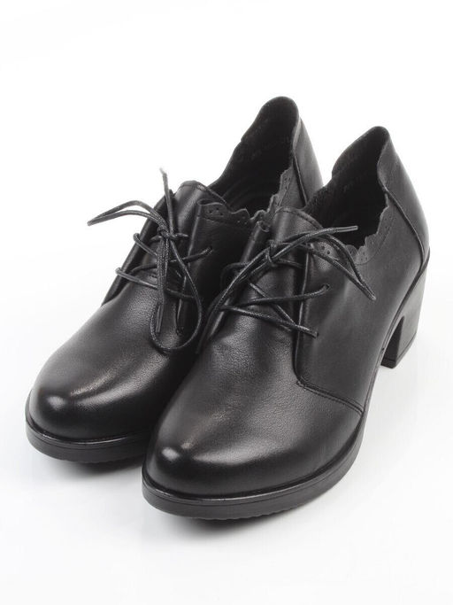 06-DHL105-D1 BLACK Туфли женские (натуральная кожа)