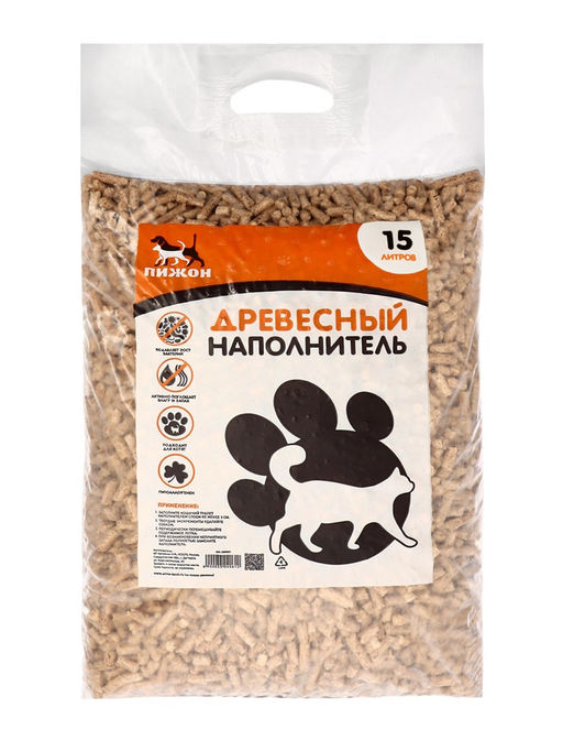 Наполнитель древесный Пижон 15л  фото 12