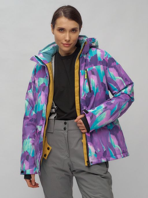 Горнолыжный костюм женский фиолетового цвета 02302-1F - Chunmai фото 17