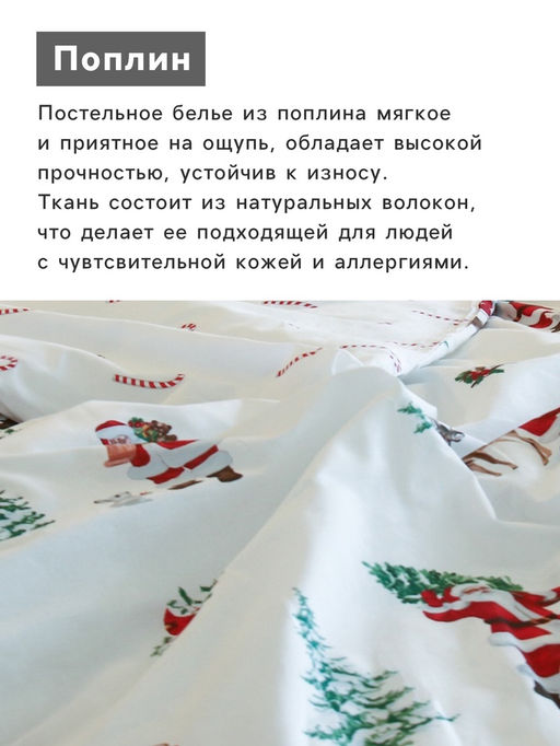 Постельное бельё 2-спальное «Этель. Новогодний лес», поплин