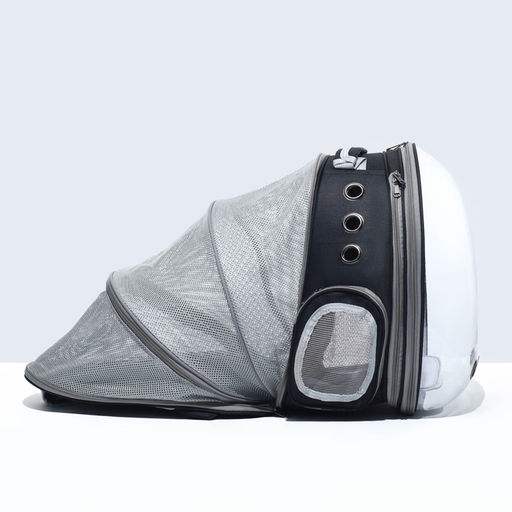 Прозрачный раскладывающийся рюкзак для животных, 32 х 84 х 44 см, черный - Пижон фото 2