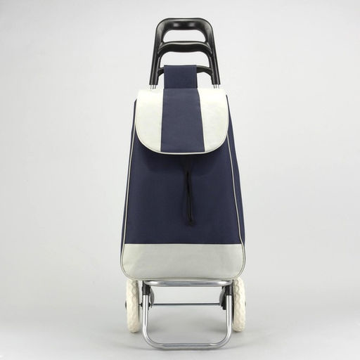 Сумка-тележка хозяйственная на шнуре, 35×20×96 см, синяя