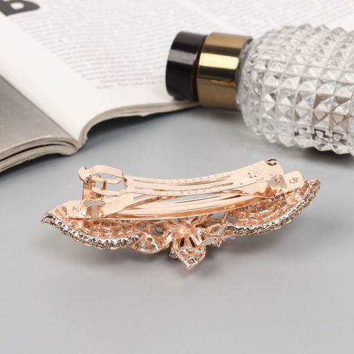 Заколка - автомат для волос «Джулиет галант», цветок, 9 см, золото