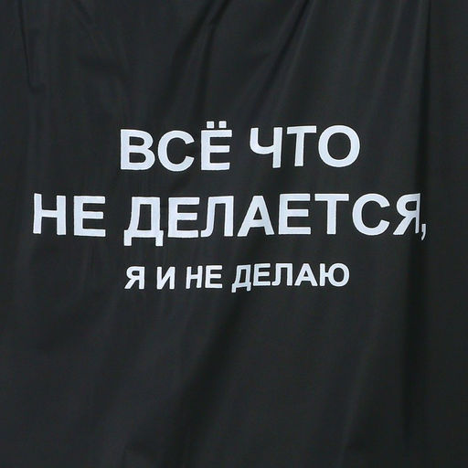 Дождевик взрослый пончо «Всё, что не делается, я и не делаю», оверсайз, 44-52, 97×120 см, чёрный