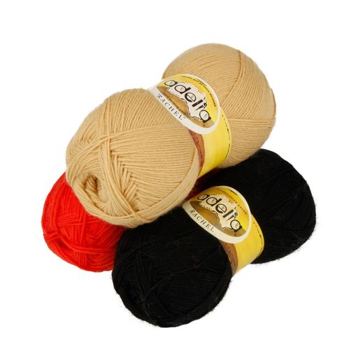 Пряжа ADELIA RACHEL 90% шерсть, 10% полиэстер 5 шт. х 100 г 400 м  15 м СК/Распродажа