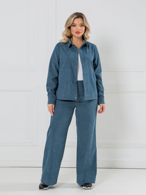 Жакет 1331-1 серо-голубой