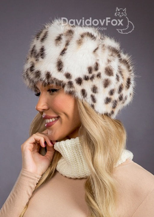 Шапка Берет экомех рысь