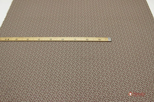 Муслин двухслойный с эф.фактурной стежки Винтажные розочки на серо-оливковом, ш.1.43м, хл-100% - Купава фото 3