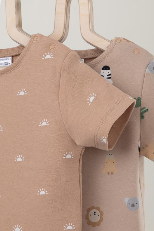 Crockid _ К 301156-2уп/зоопарк,маленькие солнышки набор фуфайка (футболка) яс  фото 3