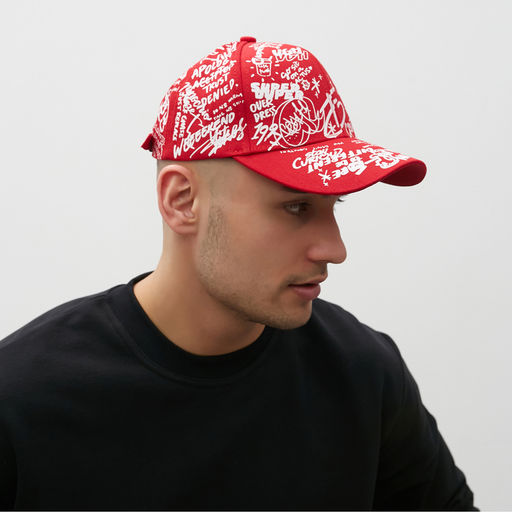 Кепка MINAKU с надписями, красный, размер 58