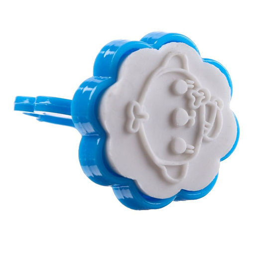 Набор для рисования: печать 3 шт., штемпельная подушка, карандаш 7 цветов, цвет голубой - Simaland фото 4