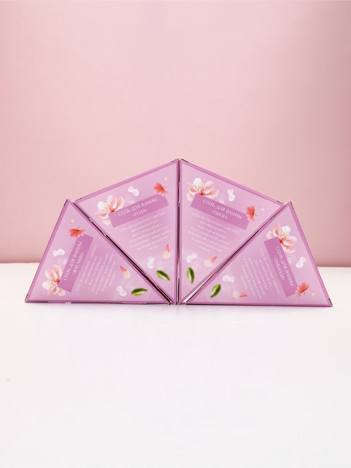 Соль для ванны, аромат роза, 150 г, Чистое счастье