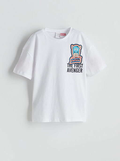 Kaptan Amerika Bask?l? Erkek ?ocuk Ti??rt