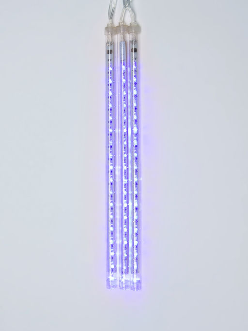 ULD-E2405-240/DTK BLUE IP44 METEOR Занавес светодиодный фигурный Падающие звезды, соединяемый, 2х0,5м. 8 подвесов. Синий свет. Провод прозрачный. TM Uniel. - Volpe фото 2