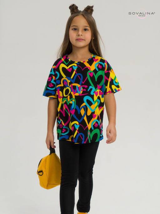 Костюм Мун яркие сердца-черный - Sovalina фото 12