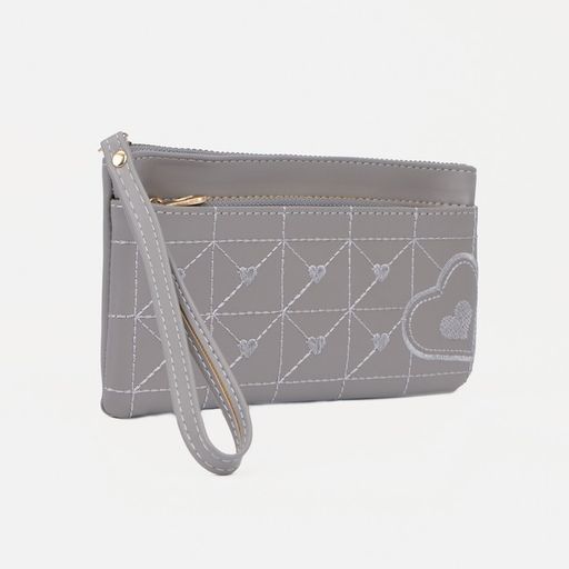 Кошелёк на молнии, цвет серый - Simaland фото 4