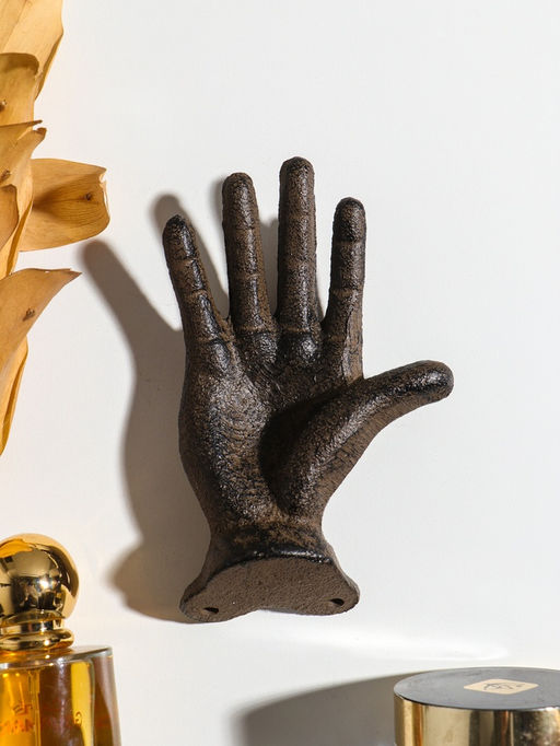 Крючки настенные «Рука - приветствие», ключница декоративная, чугун, 11×7.2×8.5 см