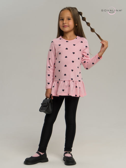 Костюм Алиса черные сердечки на розовом-черная - Sovalina фото 5