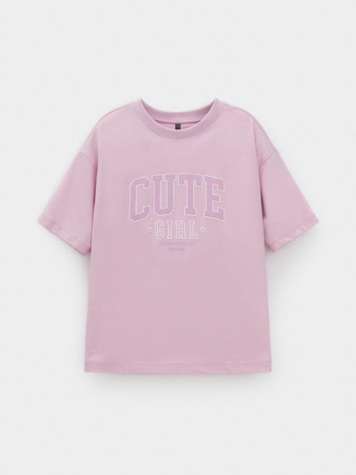 Сиреневый 3206 к645 фуфайка (футболка) для дев Crockid