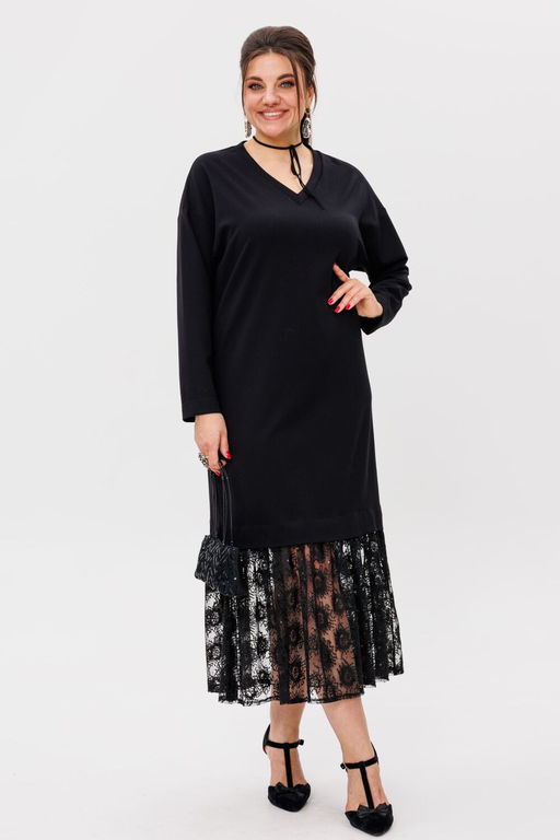 Платье ANELLI 1739 ажурная ночь