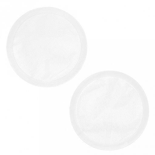 Сетка фильтр для раковины и ванны, душевой от волос и мусора Домашняя мода д14,4см, набор 2 шт, пластик, полиэфирная сетка, цвет белый, упак. п/эт на картоне (Китай)
