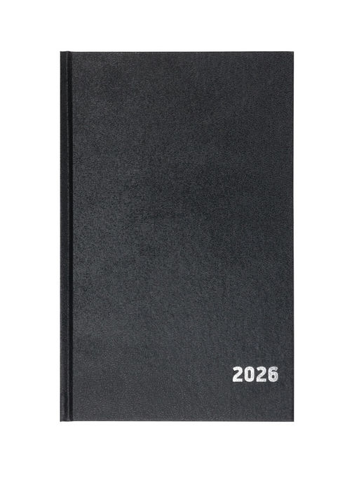 Ежедневник датированный Calligrata, А5, 2026, твёрдая обложка из бумвинила, 168 листов, чёрный
