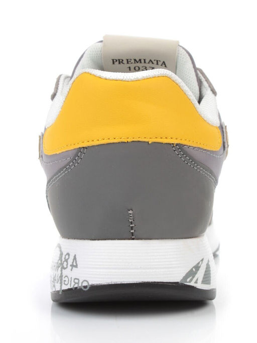 03-A1037-3 GRAY Кроссовки мужские (натуральная замша, текстиль) - No name фото 9