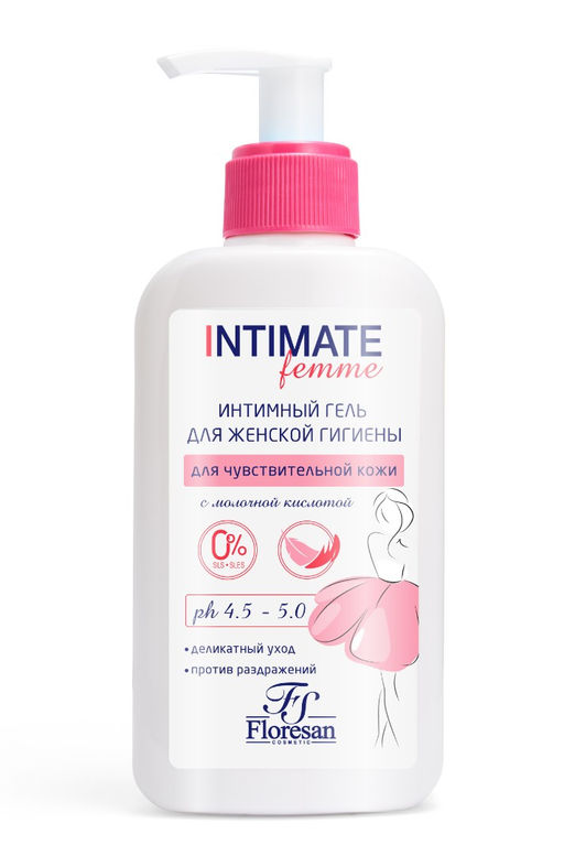 Ф-544 Деликатный гель для интимной гигиены для чувствительной кожи с молочной кислотой 250 мл/12 новинка