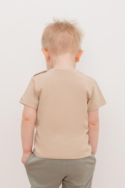 КР 302155/1/темно-бежевый фуфайка (футболка) для мал - Crockid фото 3
